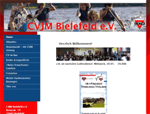 Tablet Screenshot of cvjm-bielefeld.de
